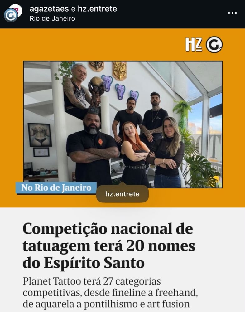 Reportagem de A Gazeta com tatuadores do Espírito Santo, entre eles Lelo Farias